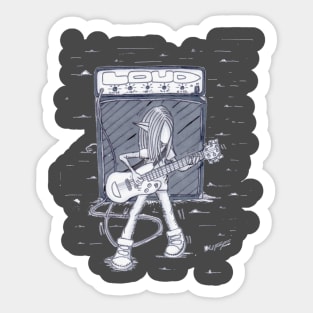 Bass Player Sticker